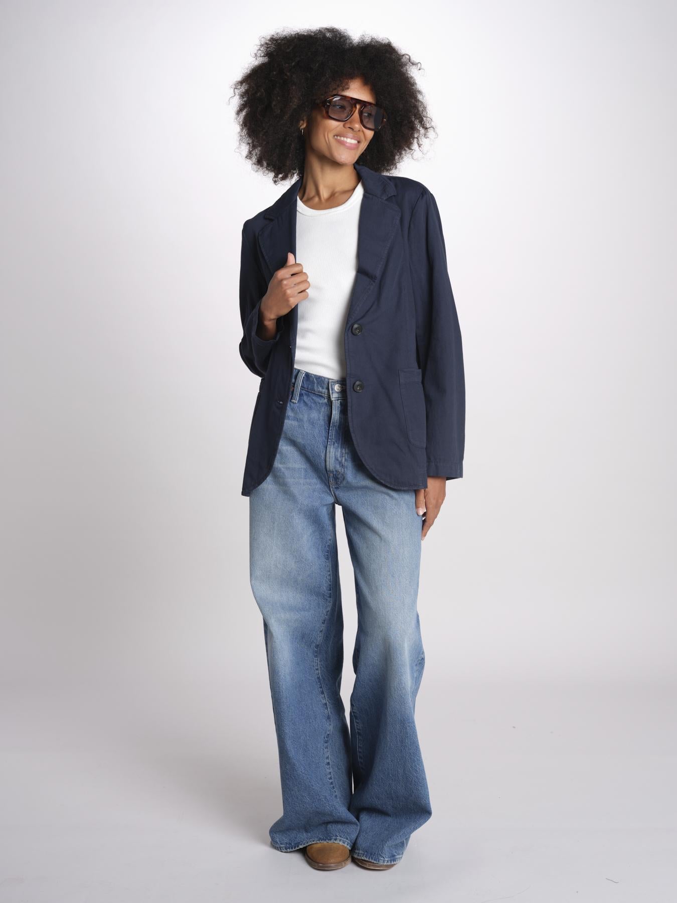 giacca due bottoni in cotone LIVI ESSELING NAVYBLUE true avenue 