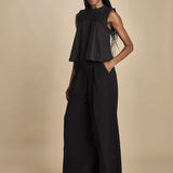 top plisse senza maniche LARISSA 107 BLACK BLACK sea ny 