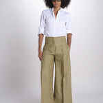 pantalone largo con nervature ORIANA 540 50352 quelledue 