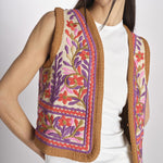 Gilet con ricami SUNA GILET SUNA1GIL CREAM antik batik 