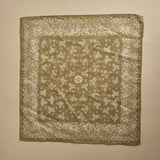 fazzoletto quadrato in voille di cotone con stampa bandana POCKET VERDE massimo alba 