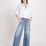 camicia a quadretti 16T524CO252 P115 WHITE ines de la fressange 