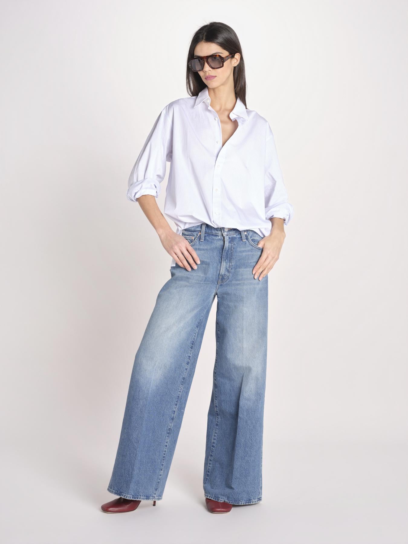 camicia a quadretti 16T524CO252 P115 WHITE ines de la fressange 