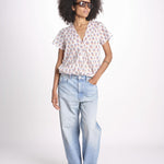 camicia a  fiori VT6319 LILAC zen ethic 