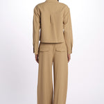 Camicia COLVIN bottoni oro CP3241142 KHAKI veronica beard 