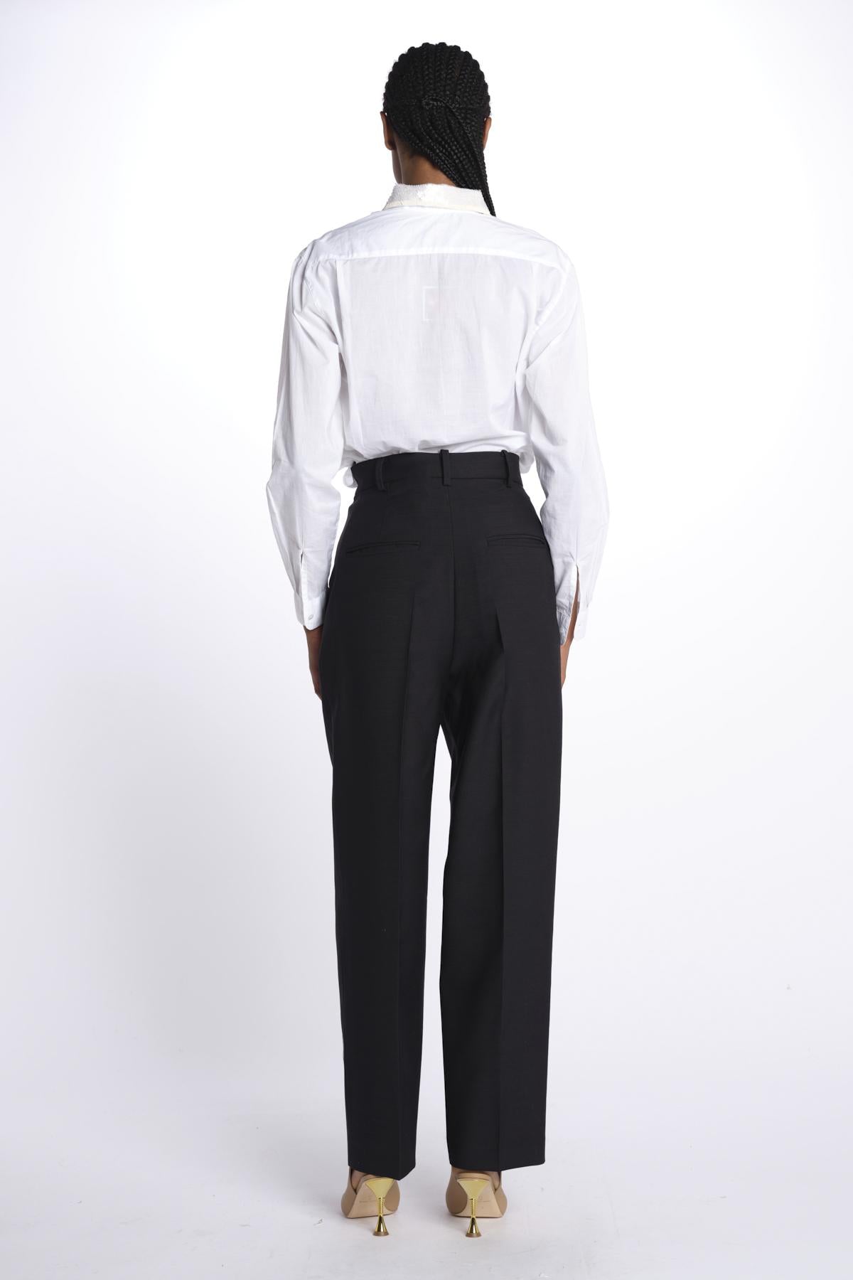 Pantaloni con pences 142706 BLACK lvir 