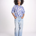 camicia stampa fiori VT6247 LILAC zen ethic 