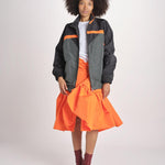 longuette con rouches C101-5844-3430 ARANCIO n21 