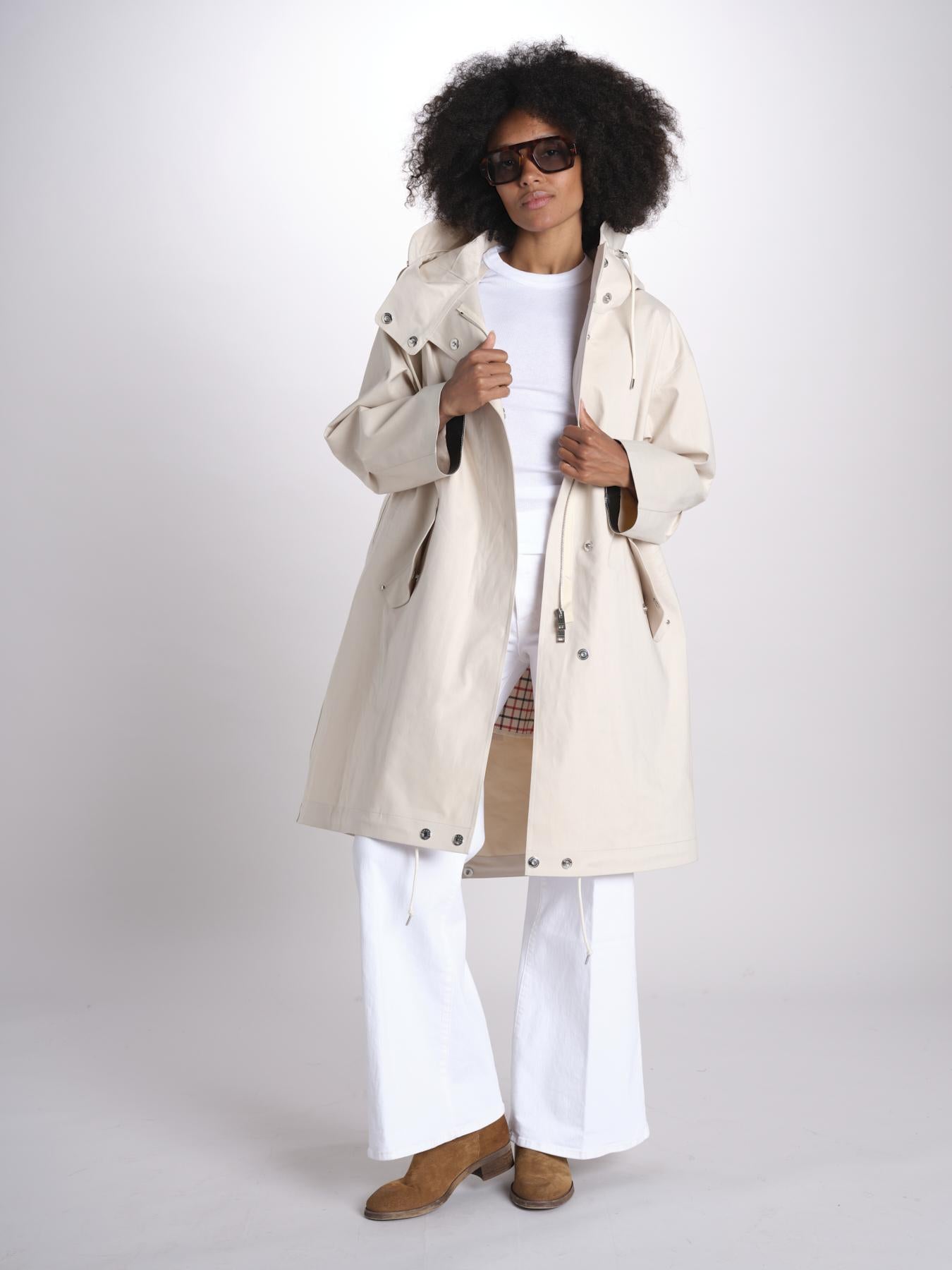 parka con cappuccio LR-1061/D 8Z05 OFF WHITE mackintosh 