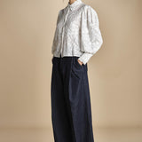 CHETNA TOP camicia maniche a palloncino CHETNA TOP SIMPLY WHITE scarlett poppies 
