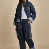 BOXY JACKET giubbotto over in denim 60877LID DA402 DARK INDIGO phillip lim 