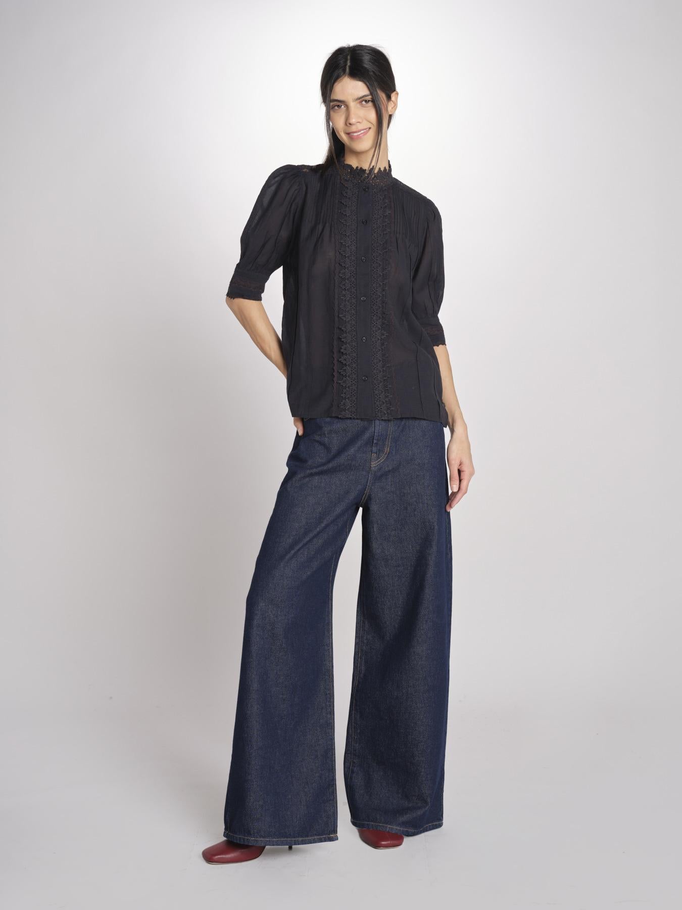 Camicia con ricami ARSENENO 2HVA27-V09783 NOIR vanessa bruno 
