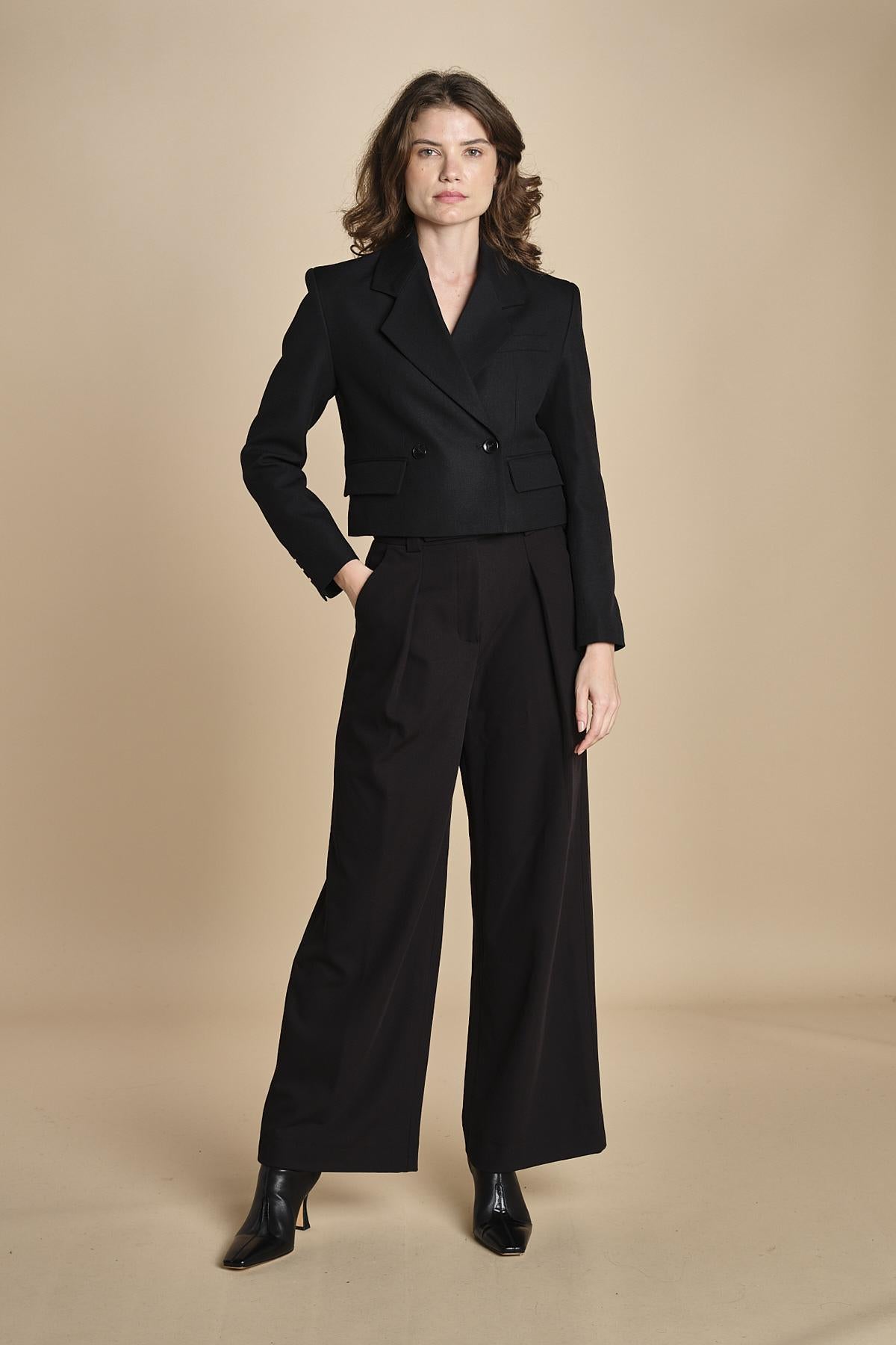pantalone smoking PEONY ROSE IO1100X5121 BK999 ivy oak 