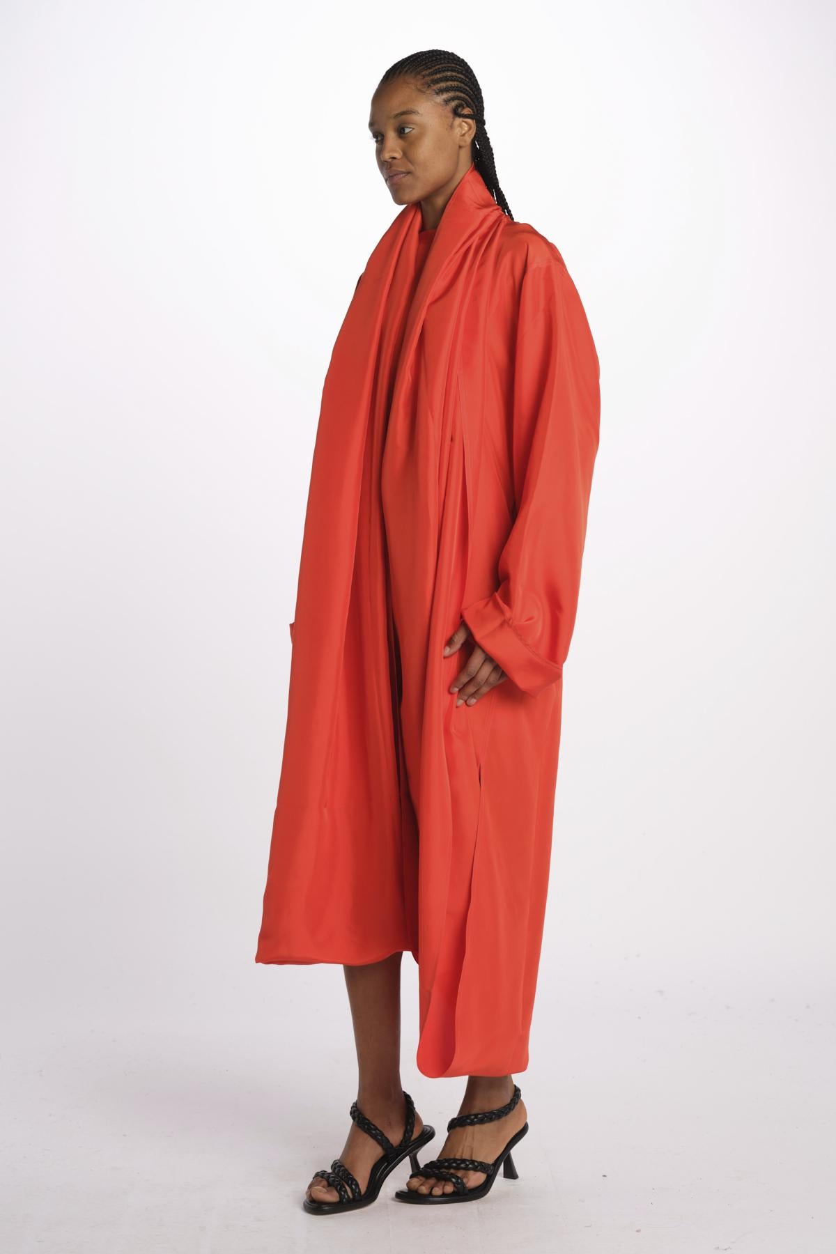 Abito seta con sciarpa DOLPHIN POPPY sofie d'hoore 