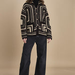 DICE giacca a righe in crochet DICE BLACK mes demoiselles 