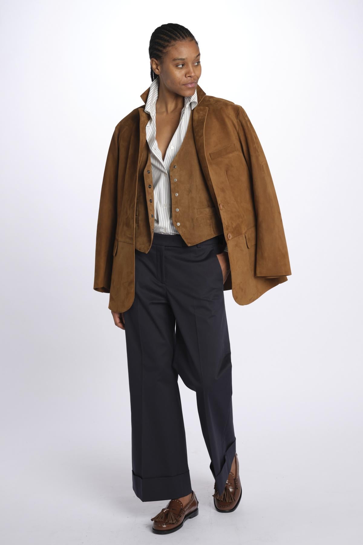 Pantalone MELODIA cropped risvolto MELODIA65254 15 quelledue 
