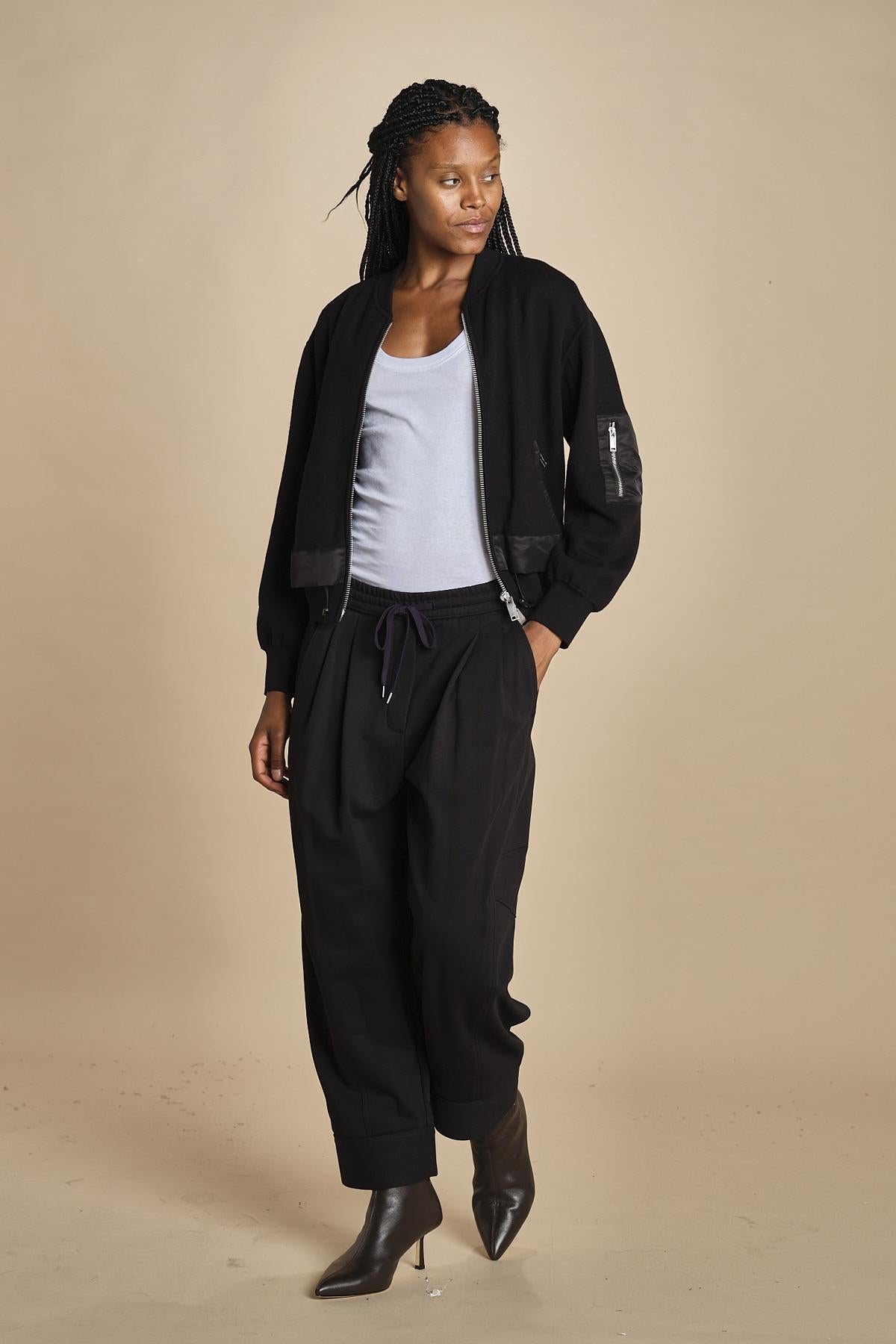 pantalone in felpa con pinces CURVED WIDE LEG 51321UFT MI401 phillip lim 