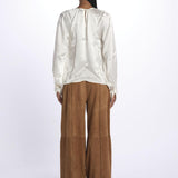 Camicia manica sbuffo CUTWORK BE24499 IVORY milaura 