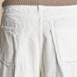 pantalone in velluto cropped ZELDA IVORY true avenue 