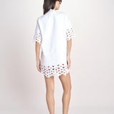tunica con intarsi LEILA 730 WHITE sea ny 