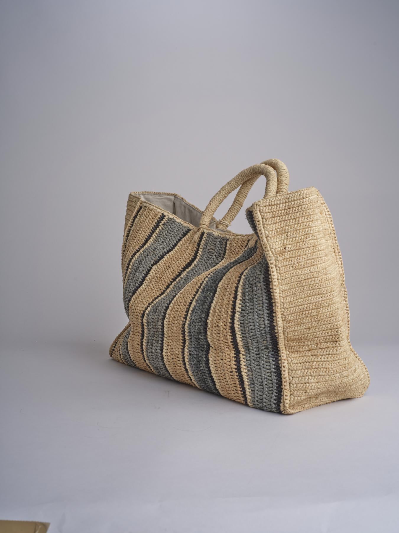 RHEA borsa in paglia a righe grandi SAC RHEA 01BG475 MULTI bagatelle france 