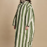 piumino lungo. 90110 SANTORINI RIGHE sittingsuit 