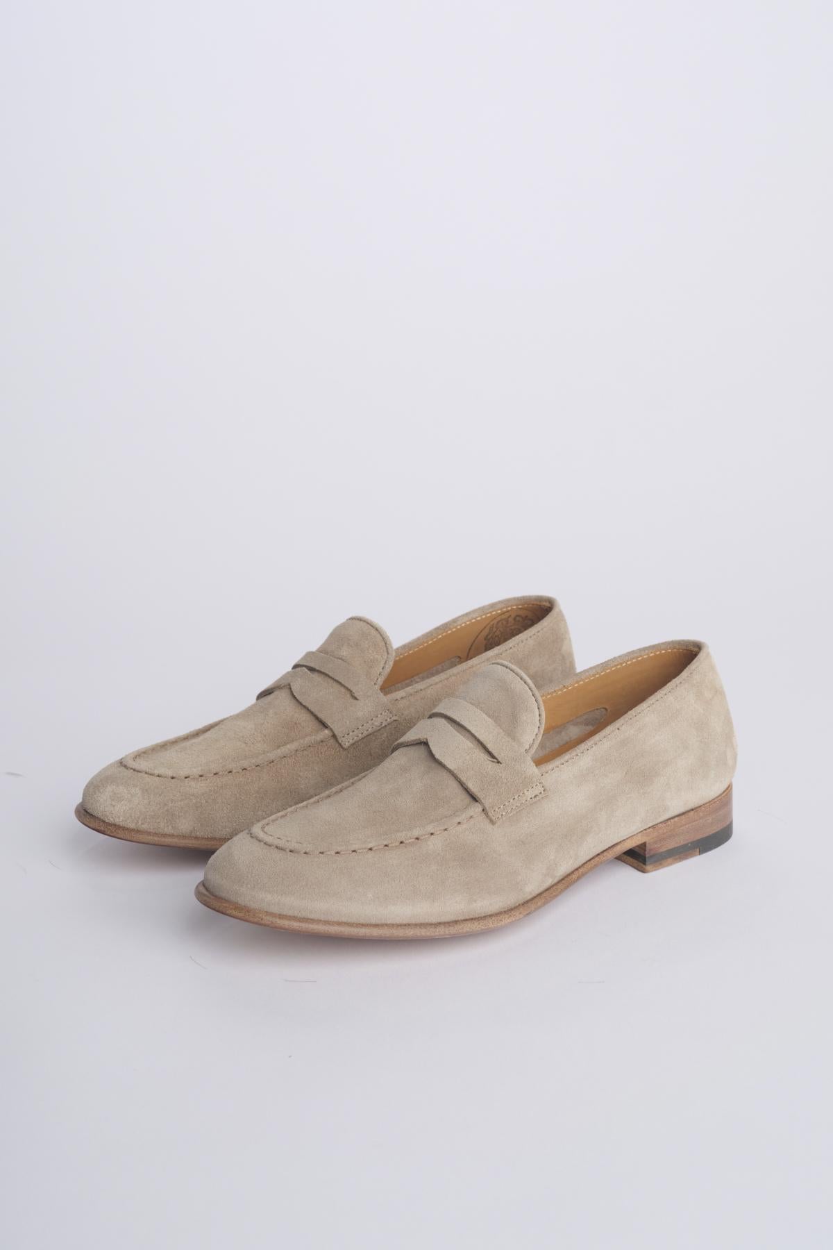 JANET mocassino suede fondo cuoio JANET 80013 ANTILOPE alberto fasciani 