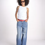canottiera americana a costine WRIB TANK01 01 WHITE merz b 
