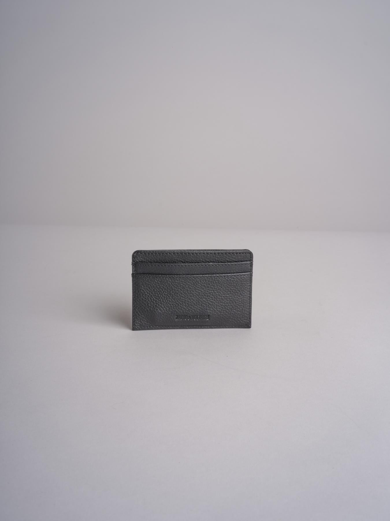 porta carte in pelle martellata LWSG00001 NOIR 001 zadig & voltaire 