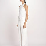 pantalone dritto in lino ERICA STRUCTURELINEN IVORY true avenue 
