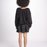 camicia voille nervature ALEXANBLATU NOIR laraethnics 