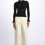 Maglia DEVON m/l inserto pizzo 020 BLACK sea ny 