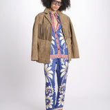 camicia pigiama con stampa a fiori 344132 LUNA BLUE 26067 farm rio 