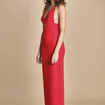 maxidress con spalline sottili incrociate MILLY RED solace 