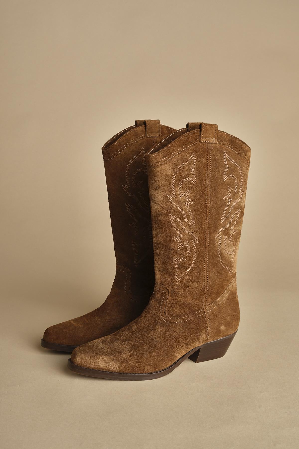 Texano CLAURYS camoscio alto. CLAURYS MARRON ba&sh 