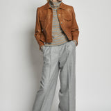 giacca in pelle beige GRANT MARRONE masscob 