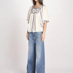 camicia con plastron ad uncetto MATI TEE MATI1TEE CREAM antik batik 