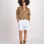 Camicia maschile in lino M012 973 CAPPUCCINO milaura 