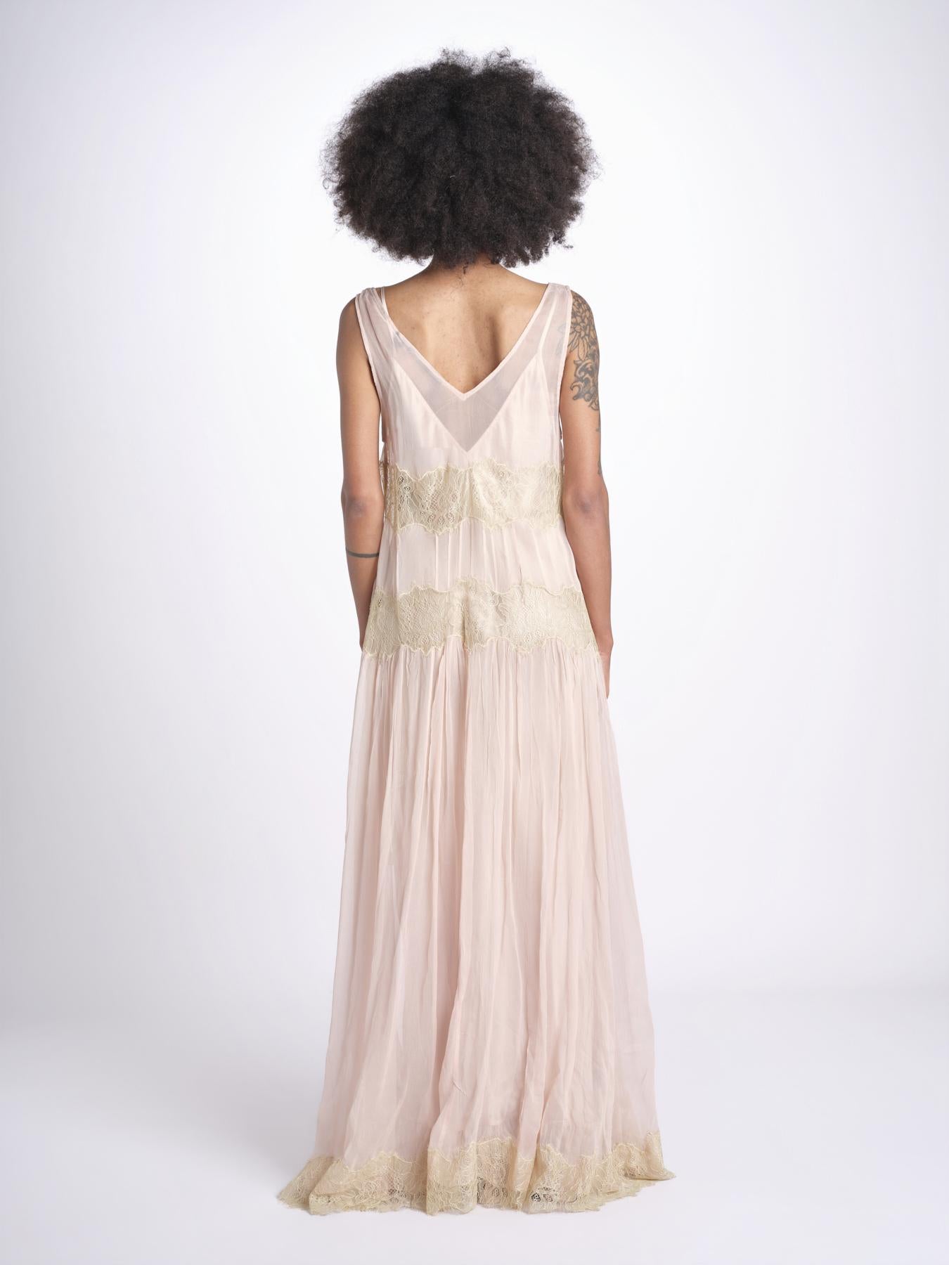 abito lungo con pizzo DOMENICA ROSE mes demoiselles 