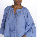 Camicia con ricami ASHU TOP MILKBLUE scarlett poppies 