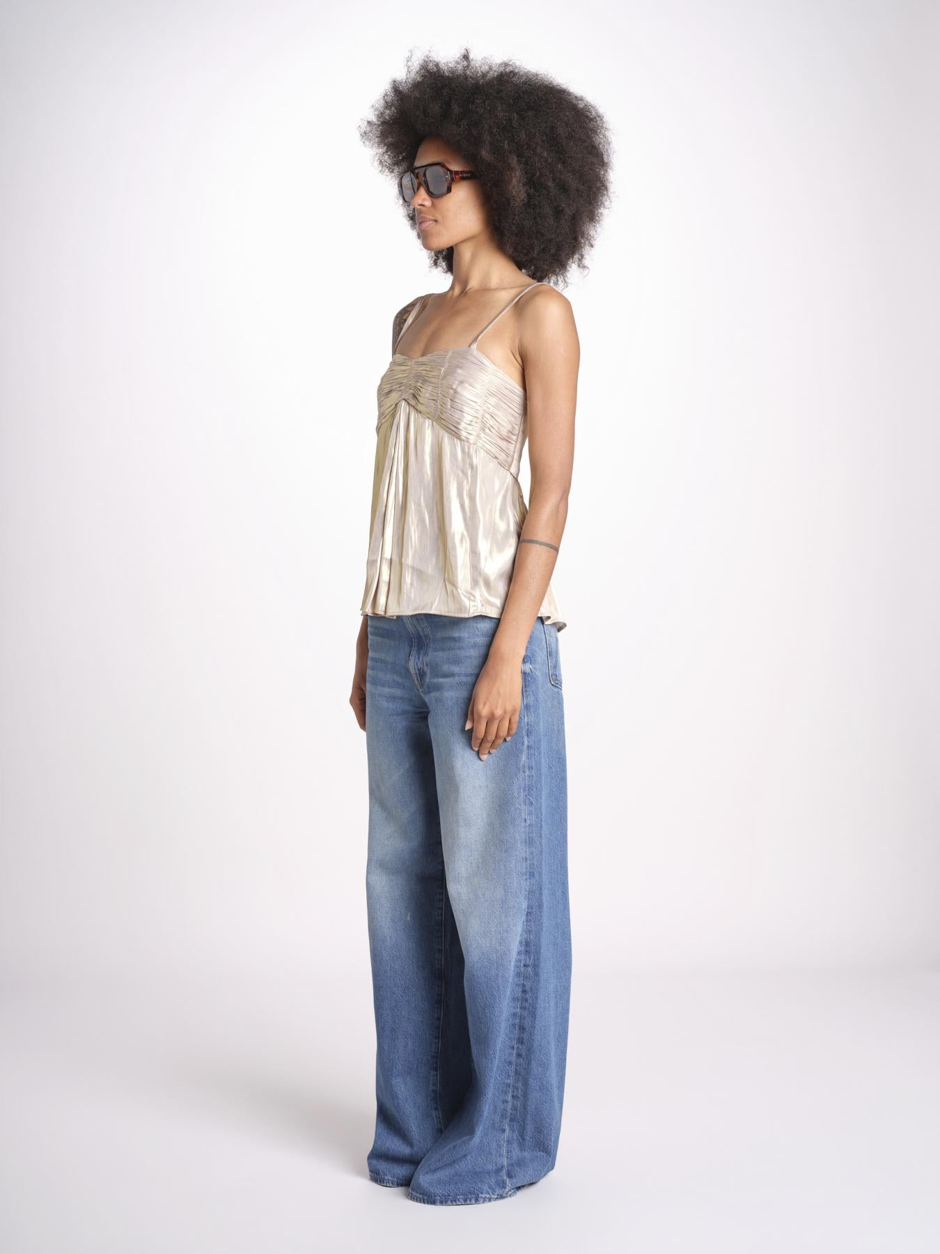 top spalline sottili arricciato sul seno WWCR01307 GOLD 700 zadig & voltaire 