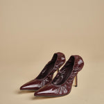 pump arricciata t.90 RHODES 90 F882CRN BOR studio AMELIA 