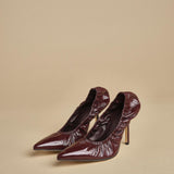 pump arricciata t.90 RHODES 90 F882CRN BOR studio AMELIA 