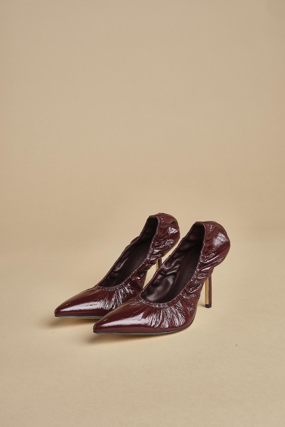 pump arricciata t.90 RHODES 90 F882CRN BOR studio AMELIA 