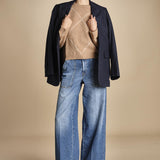 maglia girocollo con rombi CORNELIA CAMMELLO tenne' 