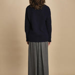 cardigan collo a scialle D251016S 9574 BLU milaura 