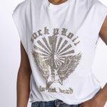 Cloe hc guitar wings strass JWTT01265 WHITE zadig & voltaire 