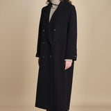 cappotto doppiopetto in panno CLEMENCE IO111135 BL900 ivy oak 