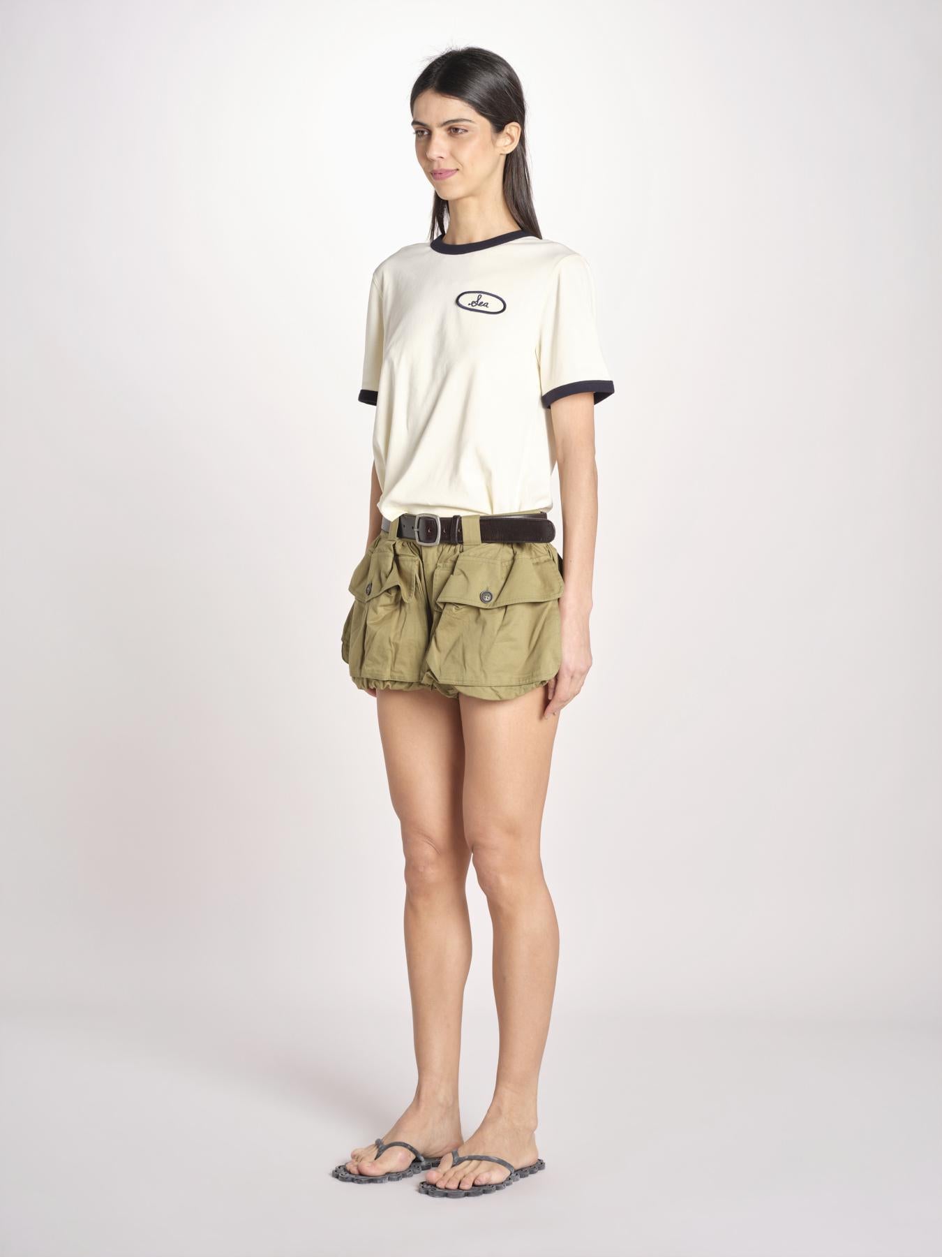 short con tasconi e cuciture ANDREA 001 ARMY sea ny 