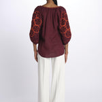 benaras soleil BE24912BURGUNDY ORANGE